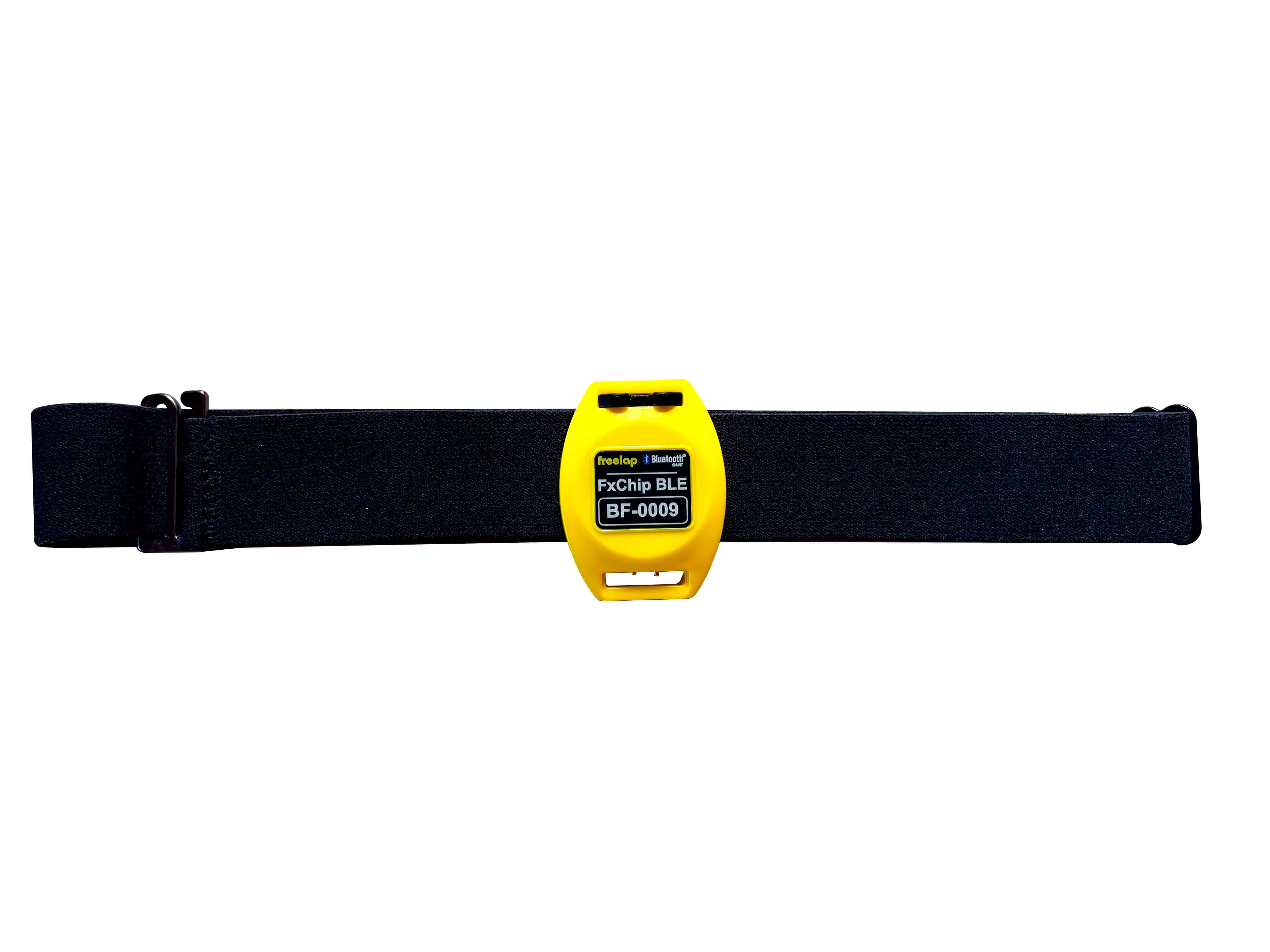 Freelap FxChip BLE timing sensor with adjustable elastic strap for sports training