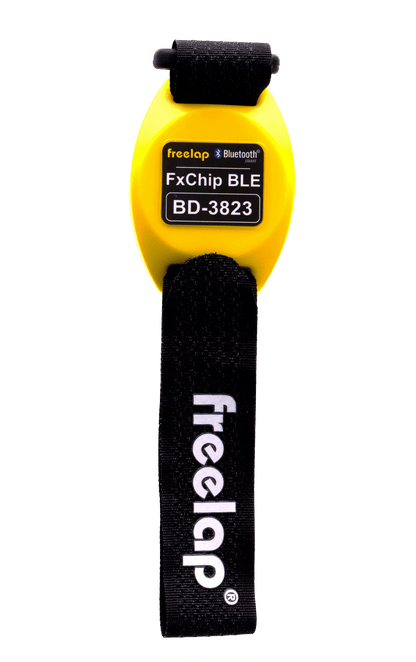 Freelap FxChip BLE Bluetooth timing sensor for athletic performance tracking.