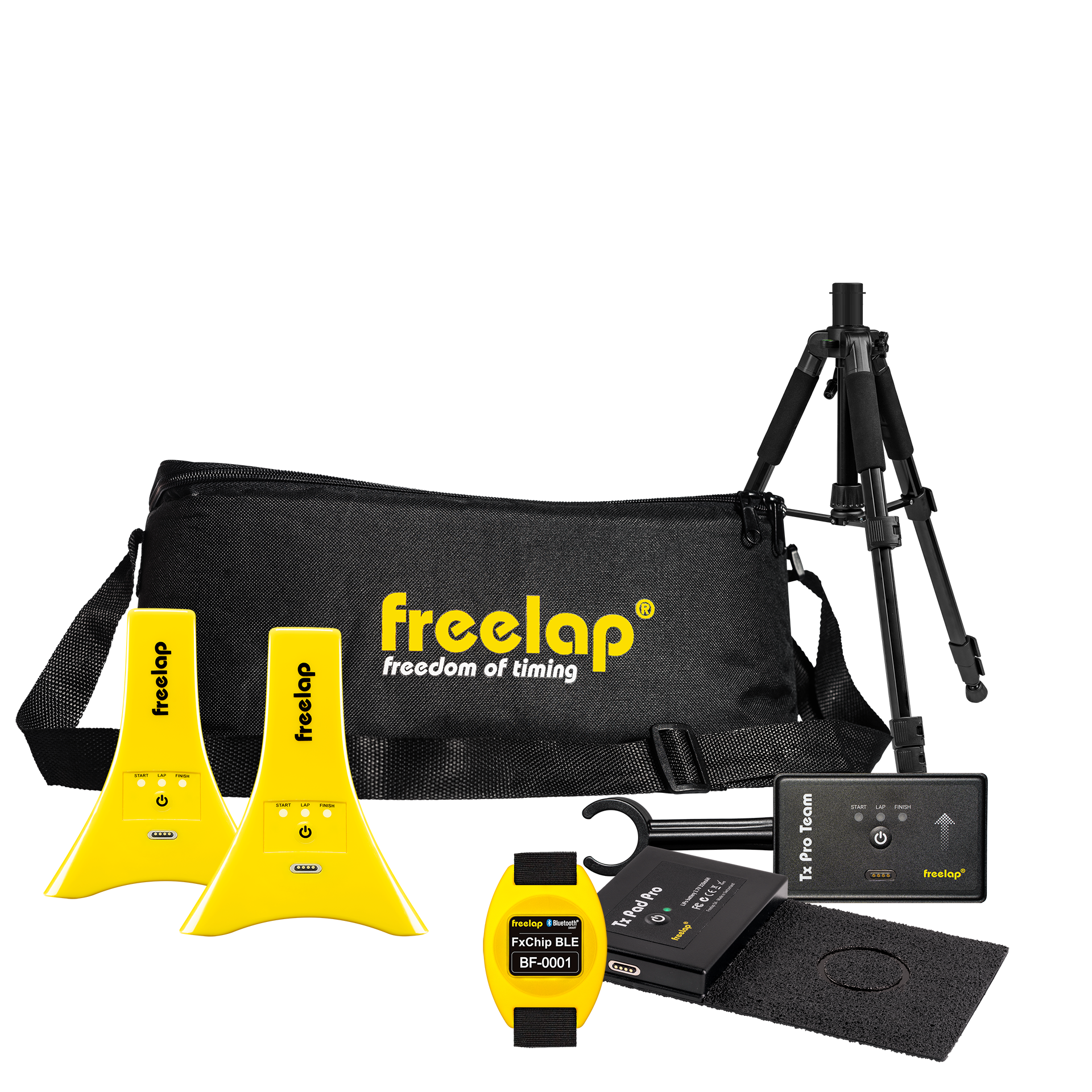 Freelap Canada Football Foundation Pack – essential wireless timing system for football speed and agility training, includes timing gates and transponder.