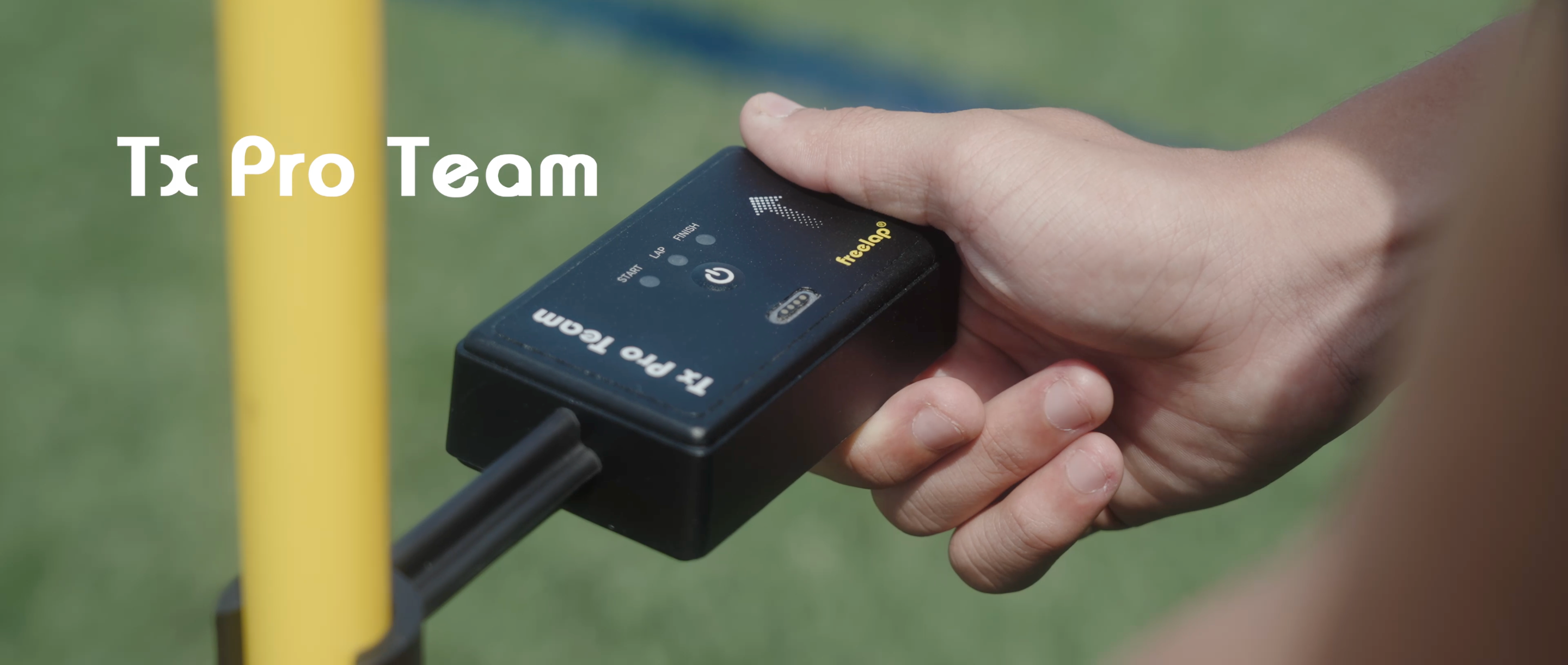 Freelap Canada wireless timing system for soccer – team training setup with Tx Pro transmitters for sprint timing and performance evaluation.