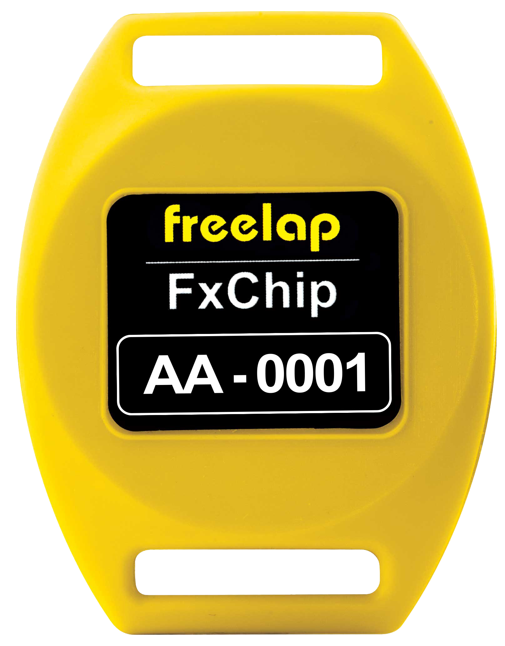 Freelap Canada FxChip BLE transponder – compact wireless timing chip for athletes, compatible with Freelap transmitters and MyFreelap app.